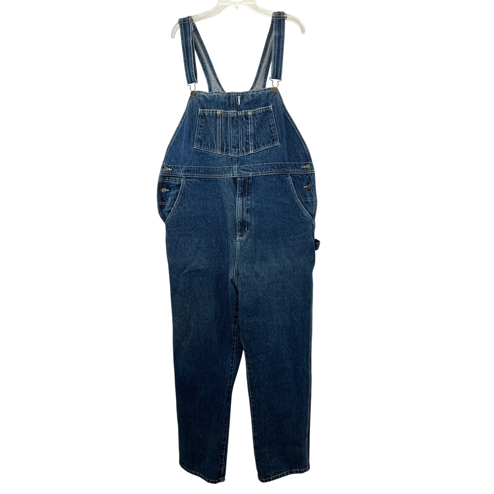 Vintage Guide Gear Overalls 2xl Men Blue Denim Carpenter Loop Baggy Loose Fit